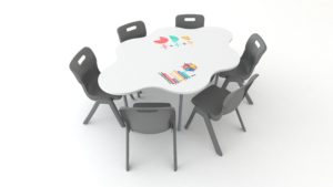 Buddy Whiteboard Hex Table | Collaborative Furniture | Class Furniture NZ